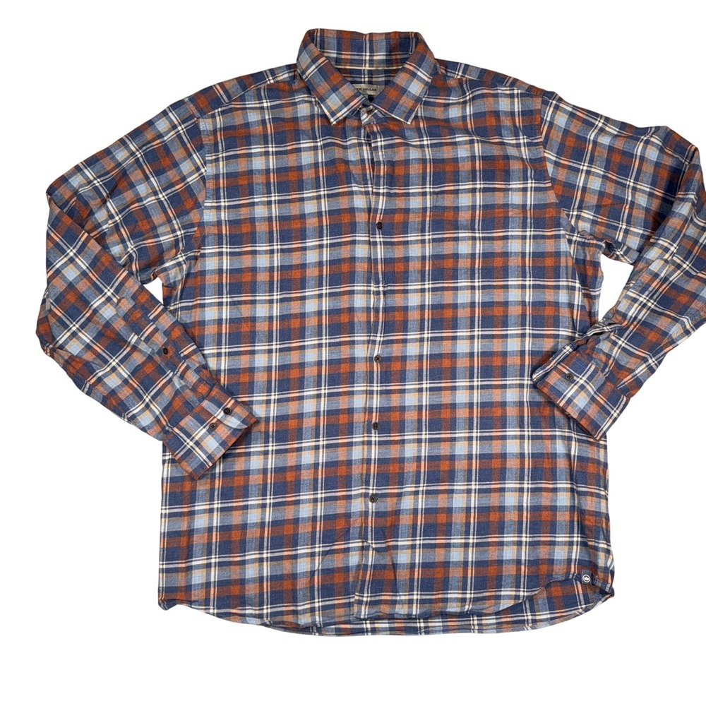 Peter Millar Plaid Flannel Button Down Shirt XL Men Cotton